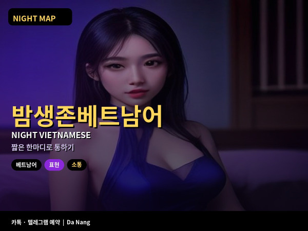 다낭 밤 생존 베트남어 마사지 가라오케 그랩 한마디 표현