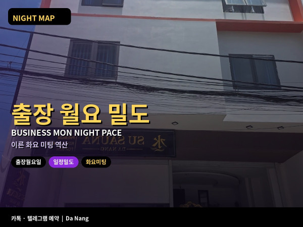 다낭 출장 월요 밤 일정 밀도 화요 미팅 대비